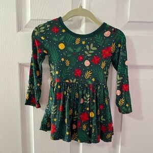 Little Sleepies Twirl Dress Holiday (12 -18 months)